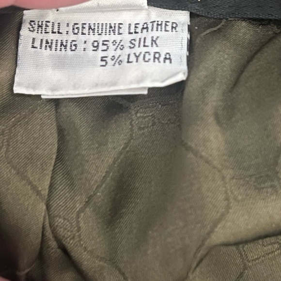 Vintage St. John Couture by Marie Gray Olive Green Leather Pants 🌵16 - Picture 11 of 11